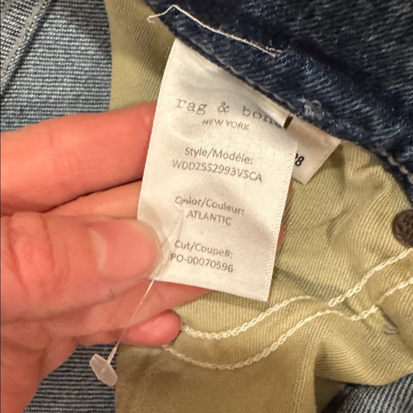 rag & bone Dark Blue Wide Leg Jeans - Picture 3 of 7